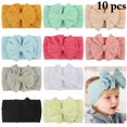 thumbnail image 2 of Bandeau pour Bébé Fille 10 Pcs en Nylon Doux Extensible, Serre-Tête, Bande pour Cheveux avec Nœud pour Nourrissons, 2 of 10