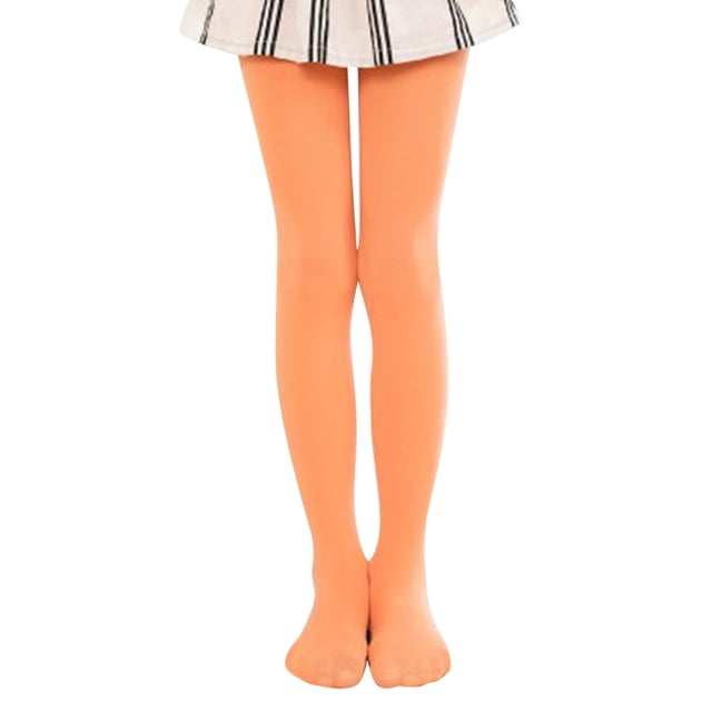 MIASHUI Girls Dance Ballet Tights Seamless Stretchy Leggings Comfortable Fit Pants,Orange,2-4 Years