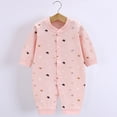 thumbnail image 2 of MeetoTime Baby Clothes Cotton Jumpsuits Buttons V-Neck Long Sleeved Long Newborn Infant Rompers Crawling Clothes, 2 of 4
