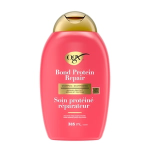 OGX® Réparation & Protégez le shampooing de réparation de protéines Bond, nettoyage des cheveux légers & Cibles Zones endommagées de cheveux pour une réparation efficace de bond, Sulfate-Free Surfactants