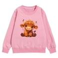 thumbnail image 4 of Couverture Portable pour Enfants, Chandails à Capuchon Doux pour Filles, Automne et Hiver, Mignon Imprimé Vache, Col Rond, Manches Longues, Chandail Décontracté Sans Capuche, 4 of 4
