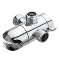 thumbnail image 2 of 3-Way Shower Diverter Valve Mount G12 Handheld Shower Arm Diverter Splitter Polished Chrome Bathroom Shower System Replacement Part Attachment, 2 of 6