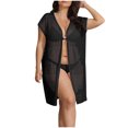 thumbnail image 1 of Birdeem Kimono Cardigan Fluide pour Femmes, Robe Aguichant Ouverte à l'Avant, Blouse Unie à Manches Longues, Robe Longue Ample, 1 of 6