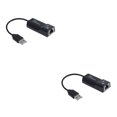 thumbnail image 2 of yingyy PC USB2 .0 Ethernet Adapter Laptop Network Card USB Lan Network Adapter USB to 10/100 Mbps black 2Set, 2 of 6