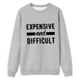 thumbnail image 1 of HUITKMM Chandails d'Hiver pour Femmes Dames Mode Décontractée à Lettres Imprimées Col Rond Manches Longues Chandail à Capuchon Épaules Dénudées Haut 4480 L, 1 of 2
