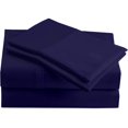 thumbnail image 1 of 600 Thread Count 4 Piece Sheet Set 15 Inch Deep Pocket 100% Egyptian Cotton Color Navy Blue Solid Size Full, 1 of 1