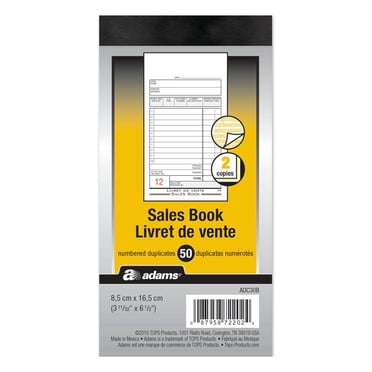 Sales Book, Carbonless, Bilingual, 2-Part