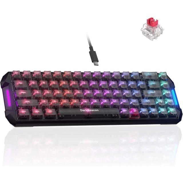 DarkBeacon Flux 68 HE Magnetic Switch Gaming Keyboard, Adjustable Actuation, RT