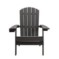 thumbnail image 4 of Tranquilo Depot Folding Dark Grey Adirondack Chair, 4 of 12