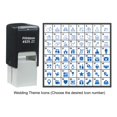 thumbnail image 2 of Printtoo Personalized Wedding Theme Icons Rubber Stamp Self Inking Stamper 24 mm-Violet, 2 of 7
