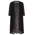 thumbnail image 4 of CHOK Robes pour Mère de la Mariée Ensemble Deux Pièces pour Femmes Robe Midi à Imprimé Floral avec Cardigan en Mousseline de Soie Formelle de Fête Sans Manches Grande Taille Robes d'Invitée de Mariage pour Femmes 2024 Tenue de Villégiature, 4 of 6