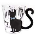 thumbnail image 1 of Bangcool Glass Cup Cartoon Cat Tail Handle Milk Glass Cup Tea Mug Coffee Mug, 1 of 10
