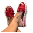 thumbnail image 4 of Kcodviy Sandales d'Été Respirantes à Bout pour Femmes à Enfiler pour Femmes Tressées Plates Chaussures de Plage Sandales de Randonnée Femmes Sandales Ouvertes à Enfiler Femmes Nœud Sandales pour Femmes, 4 of 7