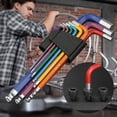 thumbnail image 2 of Allen Wrenches Sets,Hex Key Set 9Pcs Metric Allen Key Set 1.5-10Mm Long End Hex Wrench Set Color Coding Hex Key Set for Disassembling Mechanical Equipment Vehicle An,Allen Wrench Set, 2 of 3