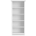 thumbnail image 3 of Amherst 30 inch Wide Solid Wood Transitional 5 Shelf Bookcase in White, 3 of 9