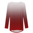 thumbnail image 4 of Wiyuqeen T-Shirts à Manches Raglan Longues pour Femmes Chic Décontracté Col Rond Chandail Doux Tendance Couleur Dégradée Chandails à Manches Longues Automne Amples Fluides Longues Tuniques, 4 of 5