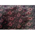thumbnail image 4 of oneOone Cotton Silk Fabric Leaves & Floral Block Printed Craft Fabric BTY 42 Inch Wide, 4 of 5