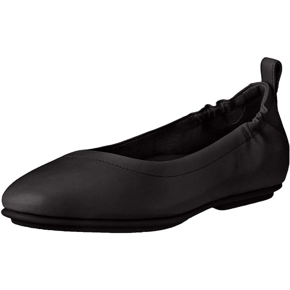 FitFlop Women's Allegro Ballet Flat, Black, US05 M US