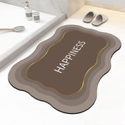 Czzoypi Diatomite Bath Mat, Super Absorbent Quick Dry Bathroom Floor Mat, Non-Slip Toilet Entrance Rug for Shower Tub Sink Area