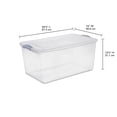 thumbnail image 2 of Sterilite 62 Liter Latch Box, Clear Plastic Storage Bin with Lid - Blue Latch, 2 of 6