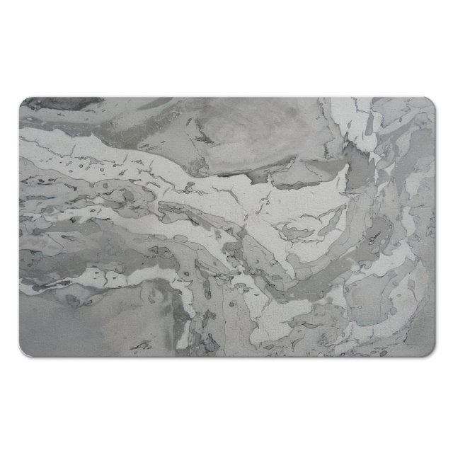 Long Bathroom Rug Runner 20x32 inch – Soft Microfiber Bath Mat in Modern Marble Design - Non-Slip & Machine-Washable Floor Rug for Shower & Tub