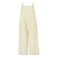 thumbnail image 2 of Wide Leg Overalls for Women Sleeveless Jumpsuits Suspender Overalls with Pockets, 2 of 5