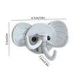 thumbnail image 3 of QTOCIO 1 Piece Elephants Shape Wall Hook Strong Adhesive Traceless Hanger Suitable For Home Kitchen Bathroom Organization Durables Material Rotating Designs Cute Decor, 3 of 4