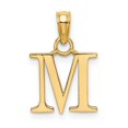 thumbnail image 1 of Diamond2Deal 14K Yellow Gold Block Letter M Initial Pendant for Women, 1 of 6