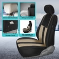 thumbnail image 4 of FH Group Universal Fit Striking Striped Cloth Car Seat Covers for Auto SUV VAN Airbag Compatible Full Set, 4 of 10