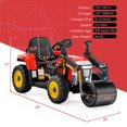 thumbnail image 4 of Costway Rouleau Compresseur pour Enfants 12 V Tracteur Électrique Télécommandé avec Musique et Lumière DEL Rouge, 4 of 10