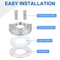 thumbnail image 4 of 2Sets Female Thread Hex Lock Nut 3/4inch (19mm) with 2 Inner Slots Stainless Steel 304 Single Hole Faucet Lock Nuts, 4 of 6