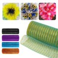 thumbnail image 2 of DIY Ribbon Bows Deco Mesh 10 Yards Gold Wire Mesh Ribbons Xmas Gift Wrapping Net, 2 of 4