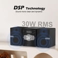 thumbnail image 2 of Home Stereo System with CD Player, FM Radio, Bluetooth, AUX in, USB in, Earphone Jack, Remote Control Included, 30W HiFi Shelf Stereo System, 2 of 8