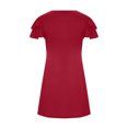 thumbnail image 4 of Birdeem Robes Mini pour Femmes Été Décontractées à Volants Manches Courtes Mignonnes Col Rond Robe Fluide avec Poches, 4 of 6
