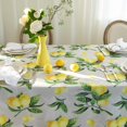 thumbnail image 3 of Yellow Lemon with Light Gray Background Table Cloth 60x102 Inch - Waterproof Lemonade Tablecloth - Washable Lemons Print Table Covers, Lemon Theme Birthday Party Wedding Table Décor, 3 of 5