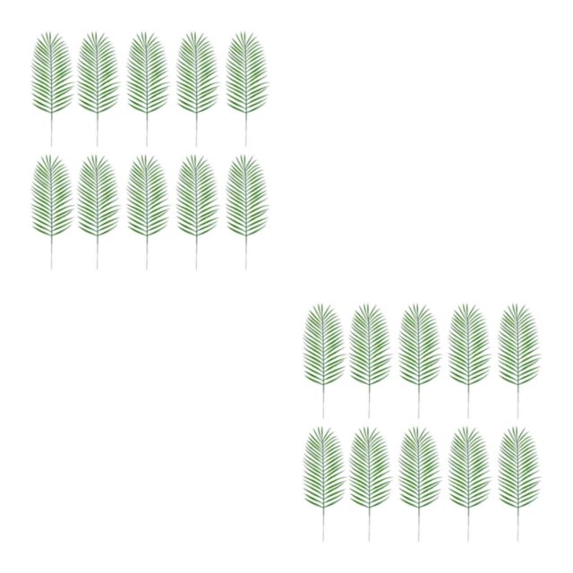 Thinsony 10pcs/set Faux Tropical Palm Fronds For Tropical Paradise Easy To Maintain A01324 2Set