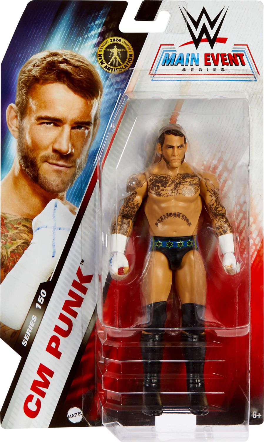 WWE CM Punk Action Figure, 6-inch Collectible Superstar with Articulation & Life-Like Look