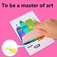 thumbnail image 4 of BotaniNest Squeegee Art Kids Paint Kit DIY Painting Rainbow Color Scratch Craft Set Handmade Scratch Painting Paper With Paints Squeegees Paper Stickers For Students Artists And Beginner, 4 of 7