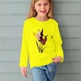 thumbnail image 5 of RXIRUCGD Chemises à Manches Longues pour Filles Imprimés Mignons Col Rond Hauts Blouses Décontractées Habillées Vêtements (Jaune, Taille:11 Ans), 5 of 5