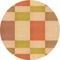 thumbnail image 1 of Ahgly Company Machine Washable Indoor Round Transitional Orange Area Rugs, 7' Round, 1 of 7