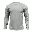 thumbnail image 4 of RXIRUCGD T-Shirt Blouse à Manches Longues et Col Rond pour Hommes, Couleur Unie, Gris, Taille : S, 4 of 8