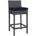 thumbnail image 2 of Modway Summon Tabouret de Bar de Patio 28 Pouces en Toile Marine, 2 of 2