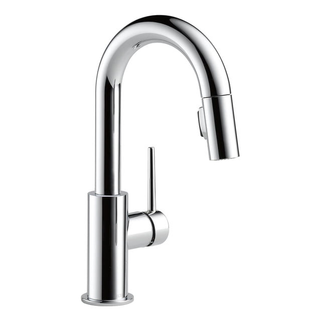 Delta Faucets Single Handle Trinsic Bar/ Prep Sink Faucet, Chrome | 9959-DST