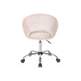 thumbnail image 4 of OSP Home Furnishings Milo Height Adjustable Home Office Chair in Durable Micro-Fiber Blush Velvet, 4 of 6