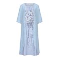 thumbnail image 4 of Pisexur Robe Maxi Sans Manches à Dos Nageur pour Femme, Imprimé Floral, Décontractée, Longue, Fluide, Robe Irrégulière, 4 of 6