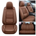 thumbnail image 1 of Maidao Car Seat Covers Leather Full Set for Mercedes-Benz for B160 2009-Present 5 Seats Airbag Compatible Waterproof Front Rear Cushion Protector Coffee, 1 of 8