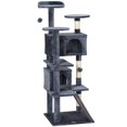 thumbnail image 1 of 54" Multi-Level Cat Tree with Scratching Posts & Condo - Dark Grey Activity Tower for Living Room & Bedroom - Plush Platforms & Toy Ball Included, 1 of 7