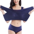 thumbnail image 5 of RKSTN Bras for Women Traceless Comfortable No Steel Ring High Elasticity Stretch 2PC Bras Solid Color Super Soft Breathable Gathering Plus Size Everydays Bras, 5 of 5