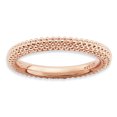 thumbnail image 1 of Bague en Argent Sterling Stackable Expressions Plaquée Rose Taille 9, 1 of 3