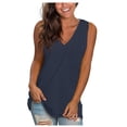 thumbnail image 1 of Birdeem T-Shirt Sans Manches Col en V Ample Mode pour Femmes, 1 of 9
